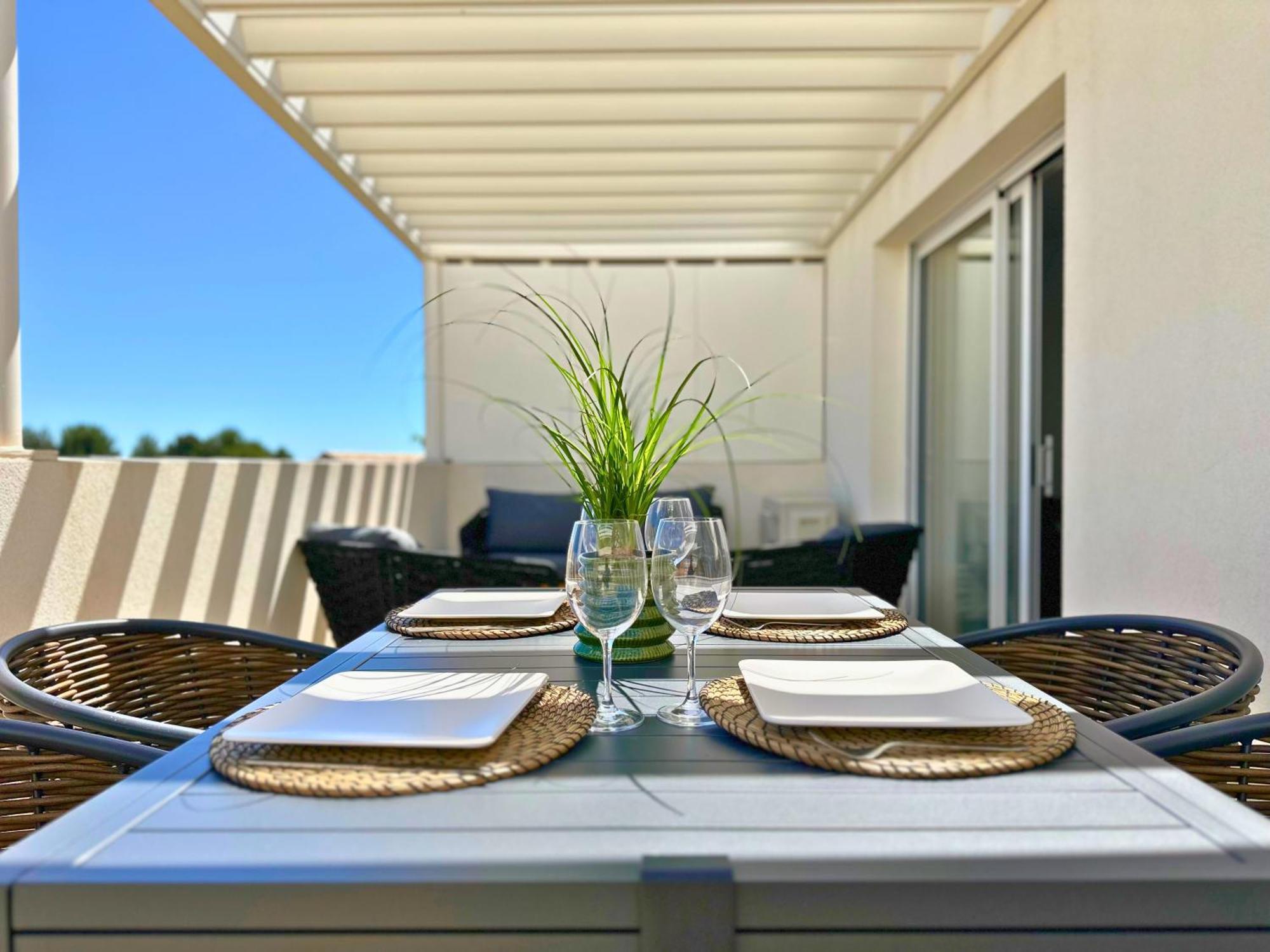 Le Square D'Evan - Appartement De Standing - Grande Terrasse Exterieure - Climatisation Saint-Aunes Buitenkant foto